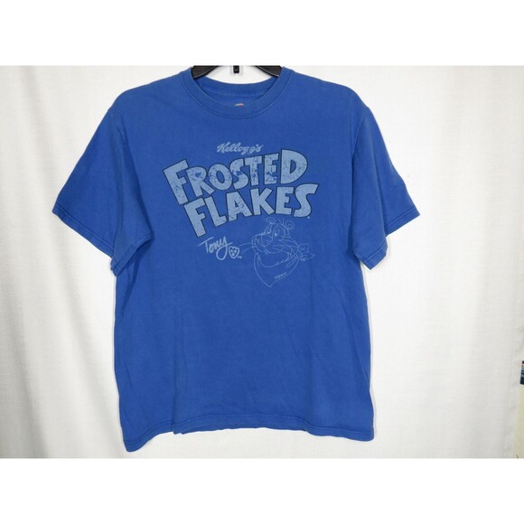 Kellogg's Frosted Flakes Tony The Tiger Blue Tee Shirt Adult Unisex Size Medium - Picture 4 of 11